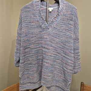 J. Jill Multicolor V-Neck Sweater